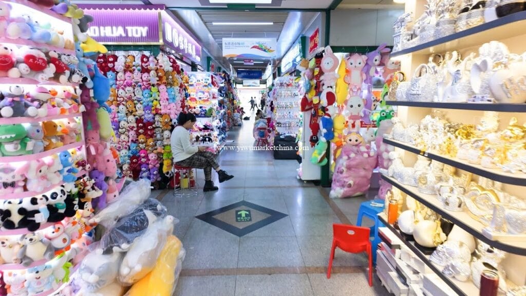 <img src="images/yiwu-district1-entrance.jpg" alt="Entrance of Yiwu Wholesale Market District 1 with Yiwu market agent" />